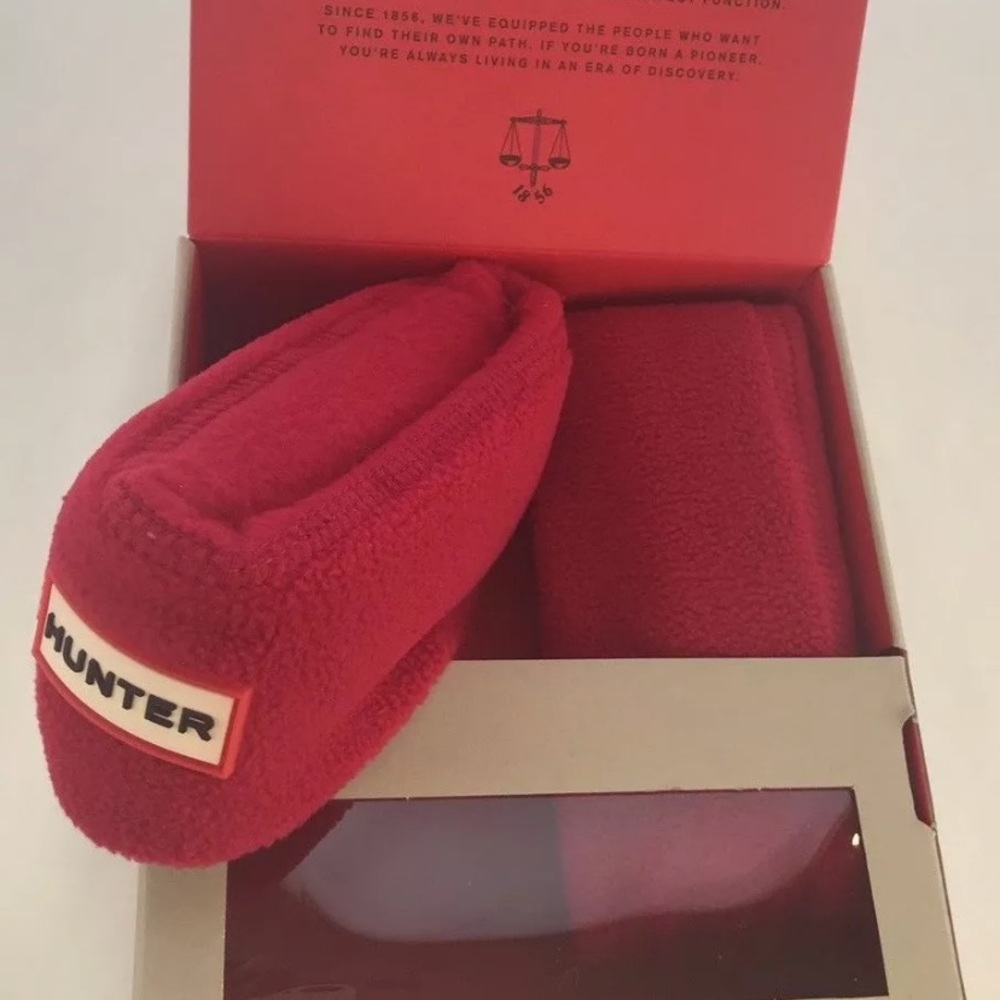 HUNTER Kids Boot Socks Size Large Red